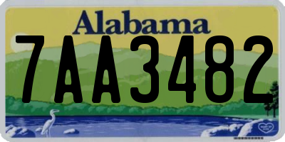 AL license plate 7AA3482
