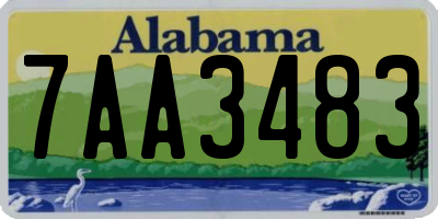 AL license plate 7AA3483