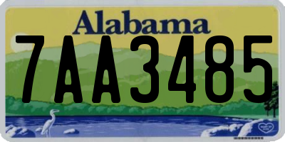 AL license plate 7AA3485