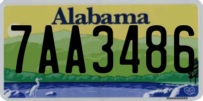 AL license plate 7AA3486