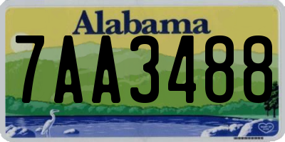 AL license plate 7AA3488