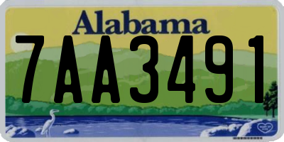 AL license plate 7AA3491