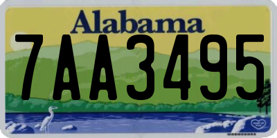 AL license plate 7AA3495