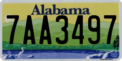 AL license plate 7AA3497