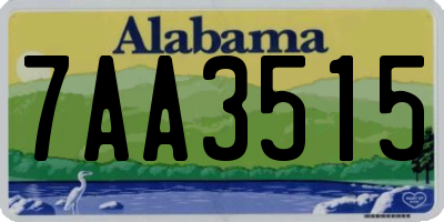 AL license plate 7AA3515
