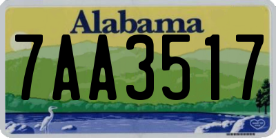 AL license plate 7AA3517