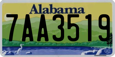 AL license plate 7AA3519