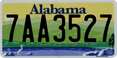 AL license plate 7AA3527
