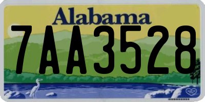 AL license plate 7AA3528