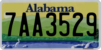 AL license plate 7AA3529