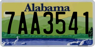 AL license plate 7AA3541