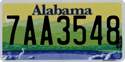 AL license plate 7AA3548