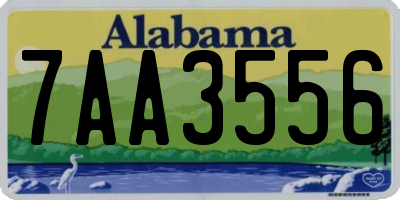 AL license plate 7AA3556