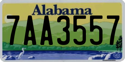 AL license plate 7AA3557
