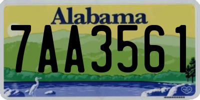 AL license plate 7AA3561