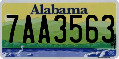 AL license plate 7AA3563