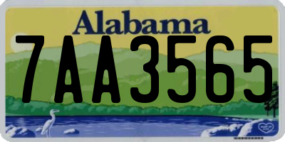 AL license plate 7AA3565