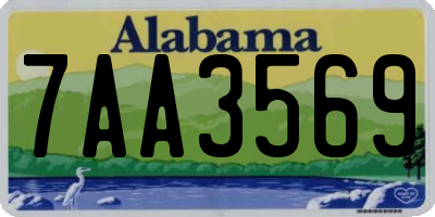 AL license plate 7AA3569