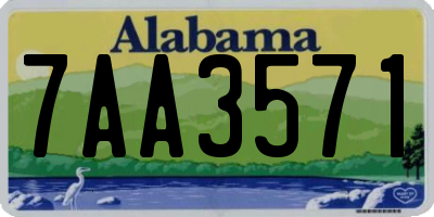 AL license plate 7AA3571
