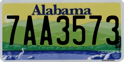 AL license plate 7AA3573
