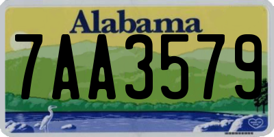AL license plate 7AA3579