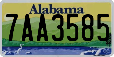 AL license plate 7AA3585