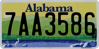 AL license plate 7AA3586