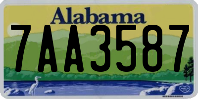 AL license plate 7AA3587