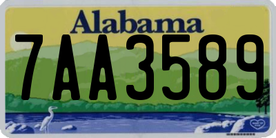 AL license plate 7AA3589