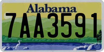 AL license plate 7AA3591
