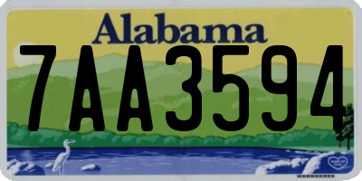 AL license plate 7AA3594