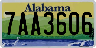 AL license plate 7AA3606
