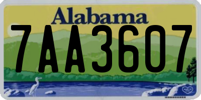 AL license plate 7AA3607