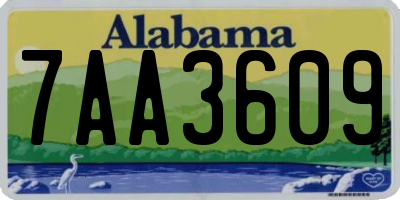 AL license plate 7AA3609
