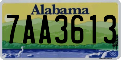 AL license plate 7AA3613