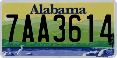 AL license plate 7AA3614