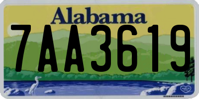 AL license plate 7AA3619