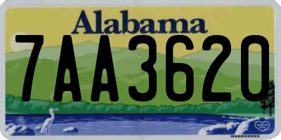 AL license plate 7AA3620