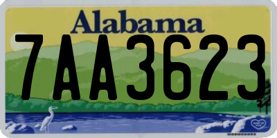 AL license plate 7AA3623