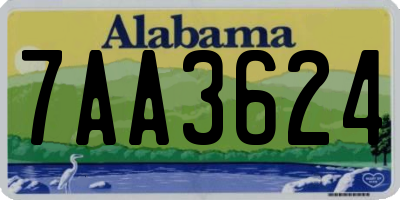 AL license plate 7AA3624
