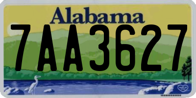 AL license plate 7AA3627