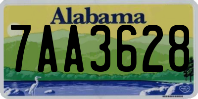 AL license plate 7AA3628