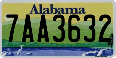 AL license plate 7AA3632