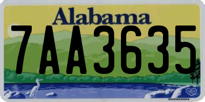 AL license plate 7AA3635