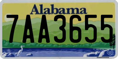 AL license plate 7AA3655