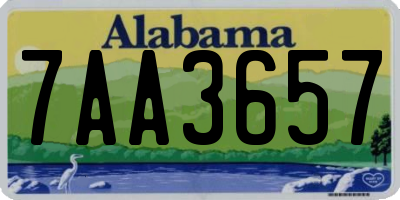 AL license plate 7AA3657