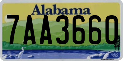 AL license plate 7AA3660
