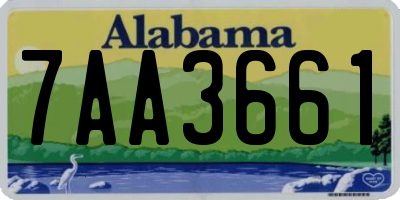 AL license plate 7AA3661