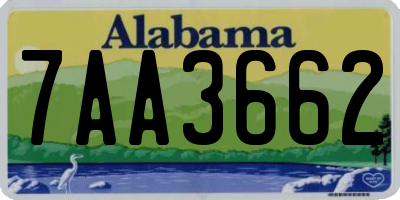 AL license plate 7AA3662