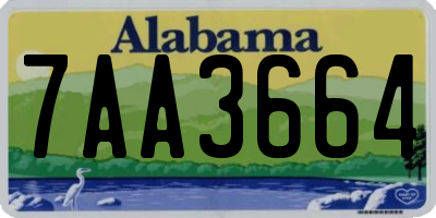 AL license plate 7AA3664